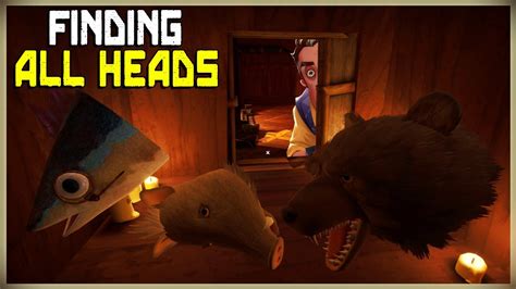 Where To Find All 3 Heads In Hello Neighbor 2 Museum Animal Heads