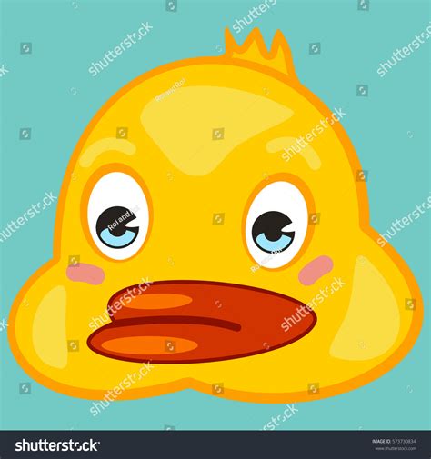 Cute Animal Vector Cartoon Duck Face Vector De Stock Libre De