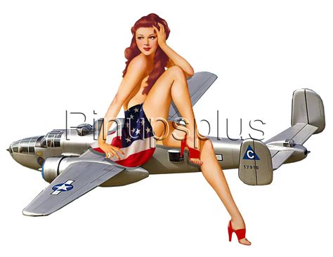 Pinup Girl Decal Nose Art Wwii B25 Bomber Waterslide S907 S907 475 Pin Ups Plus Retro