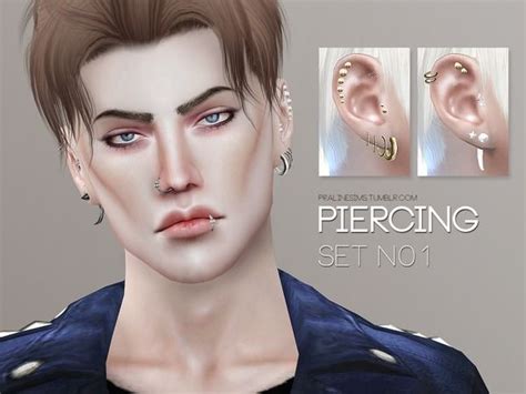 Pralinesims Piercing Set N01 Ear Cuff Piercing Earrings Cartilage Ear