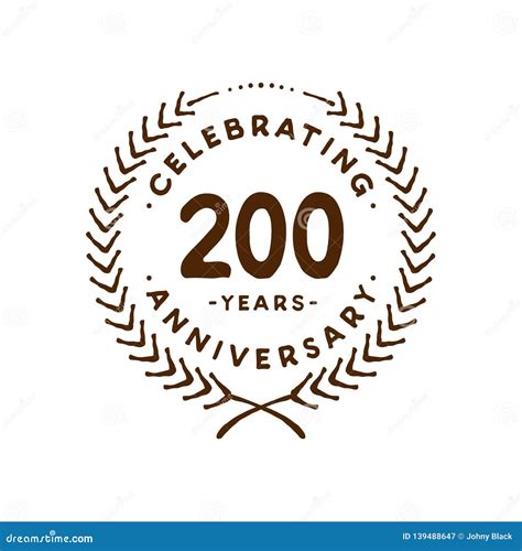 200 Years Design Template. 200th Vector and Illustration Stock Vector