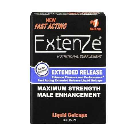 Extenze Male Enhancement Maximum Strength Extended Release Liquid Gelcaps 30 Each Instacart