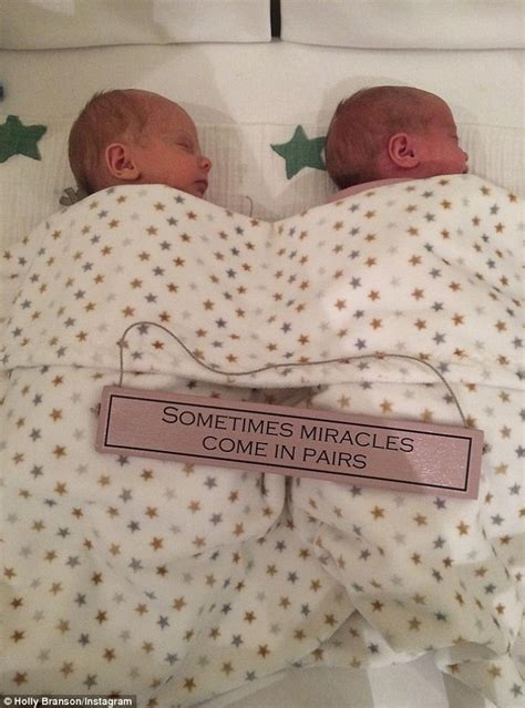 Richard Bransons Daughter Holly Shares Picture Of Her Twin Babies