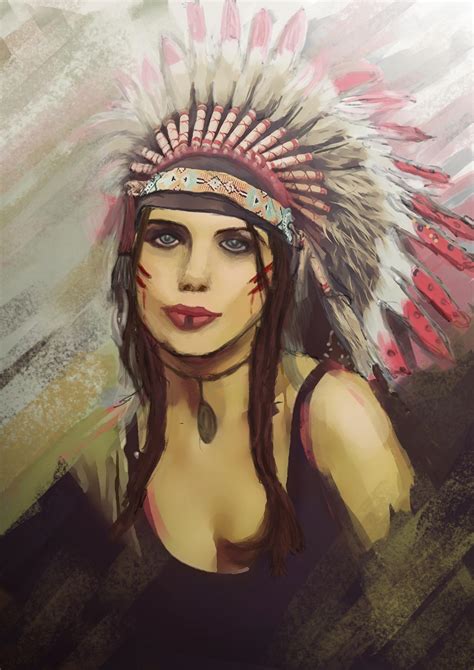 Native American Woman By Sonatabrej On Deviantart