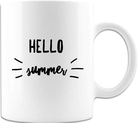 Hello Summer Coffee Or Tea Summertime Mug Wonderful Beach Etsy