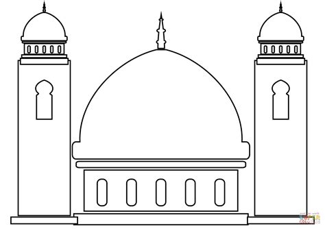 Mosque Coloring Page Free Printable Coloring Pages