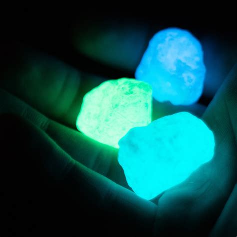 Glow In The Dark Marble Stones Aqua Blaze Core Glow Touch Of Modern