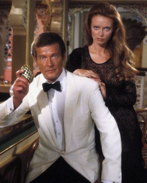 Roger Moore As James Bond And Bond Girl Kristina Wayborn James Bond
