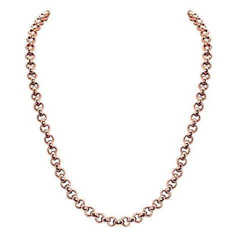 Nikki Lissoni Rose Tone 4mm Rolo Chain Necklace Nr03rg