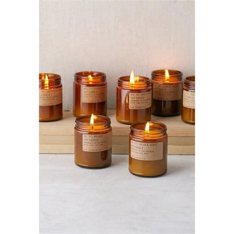 Pf Candle Co Amber Jar Soy Candle 20 Via Polyvore Featuring Home