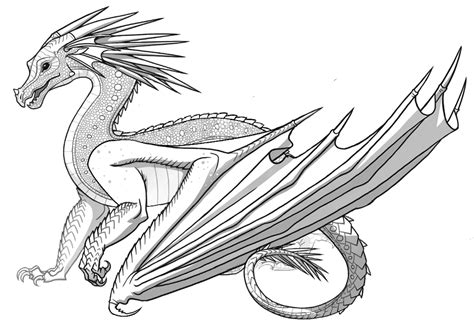 F2U Icewing/Rainwing Lineart (Mixed) by TheEnchantedInk26 on DeviantArt | Wings of fire dragons