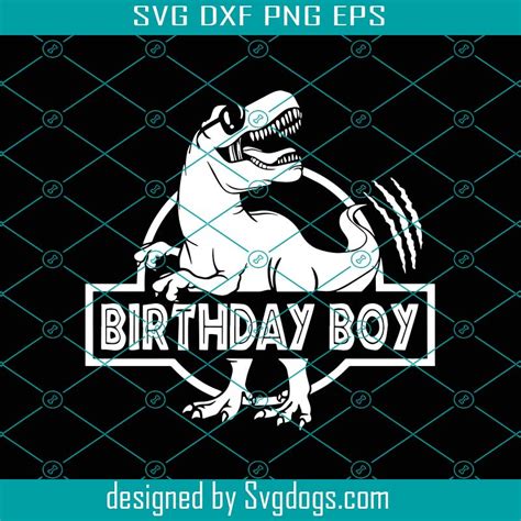 Dinosaur Birthday Boy Svg, Kids Dinosaur Birthday Shirt T-rex Design