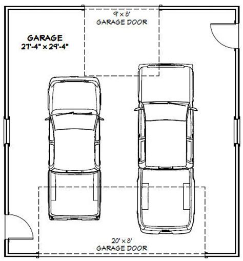3 Car Garage Dimensions Plans