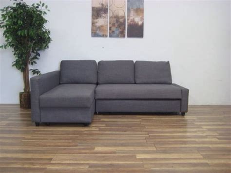 Ikea friheten sofa, the colour is a dark bluey / grey. Dark Grey IKEA FRIHETEN Sofa Bed with Chaise and storage ...