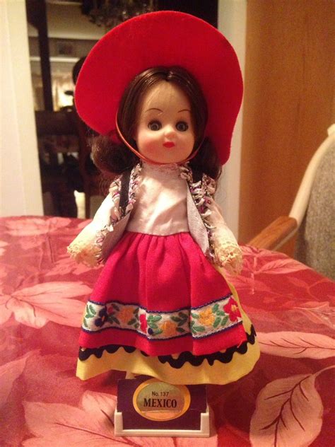 Mexico Doll Of All Nations No 137 All Vinyl Jointed With Stand