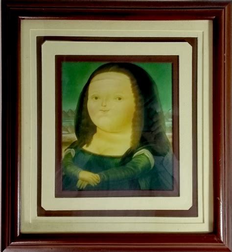 Fernando Botero Mona Lisa Reprodução Colorida E Bem