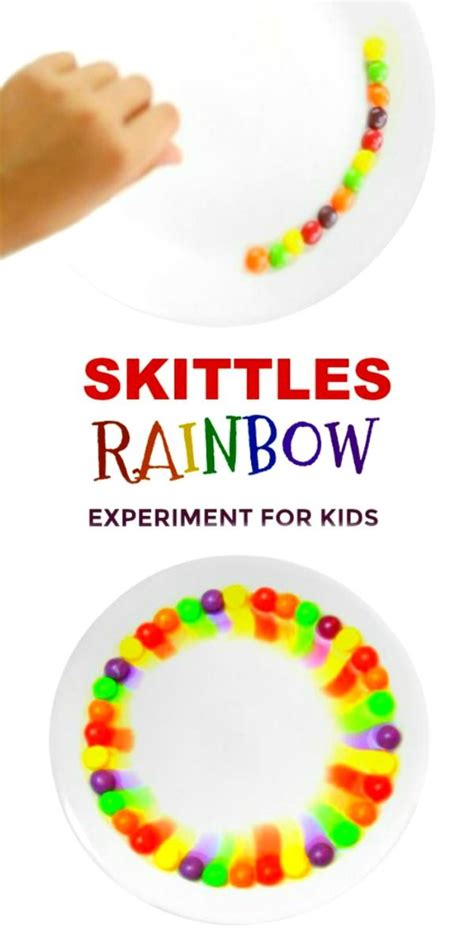 Skittles Rainbow Experiment Rainbow Experiment Science Experiments