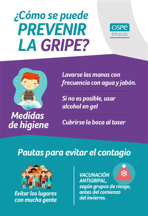 Prevenir La Gripe Infografias OSPe Jun Obra Social De Petroleros