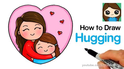 How To Draw Hugging Mom Easy Mom Drawing Mother And Daughter Drawing