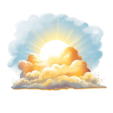 Cloud And Sun Png Clipart For Decoration Of Art File Sun Cloud Sky