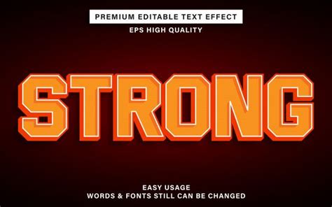 Strong Bold Text Effect Premium Vector Premium Vector Freepik
