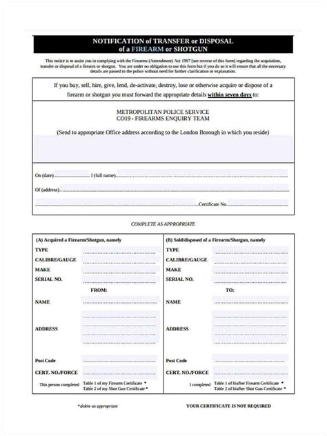 Free 5 Notice Of Disposal Forms In Word Pdf With Certificate Of