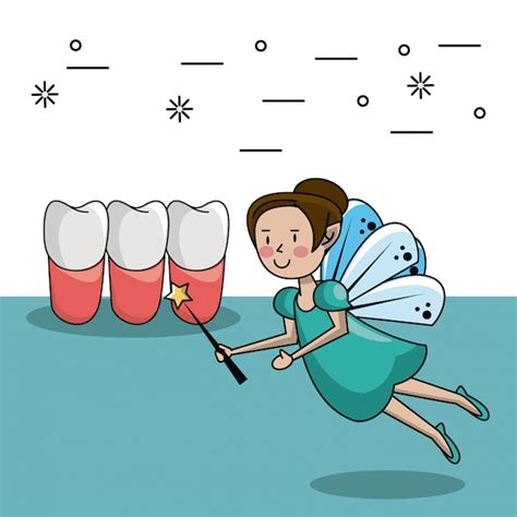 premium vector tooth fairy cartoon
