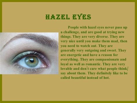 What Does Your Eye Color Say About You Eye Color Facts Hazel Eyes