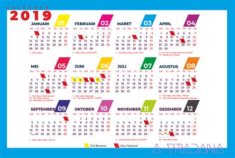 Download Kalender 2019 Indonesia Beserta Liburan Kejepit