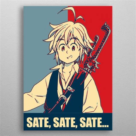 Sate Sate Sate Poster By Freak Creator Displate Seven Deadly Sins