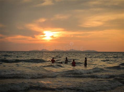 Sunset At The Andaman Sea Stock Image Image Of Sand 127494361