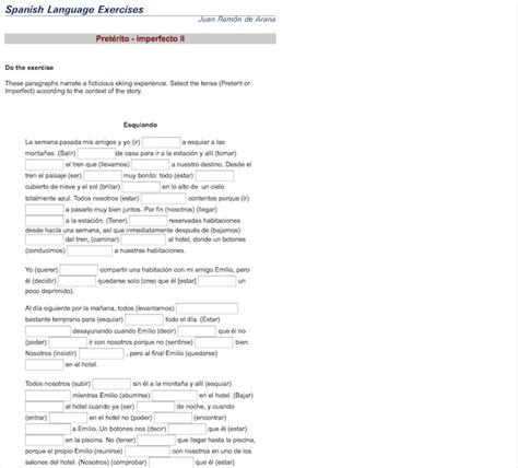 13 Online Exercises To Practice The Preterite Vs Imperfect In Spanish