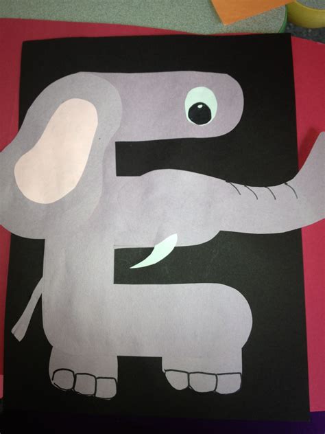 E Is For Elephant Letter A Crafts Alphabet Crafts Student Teaching