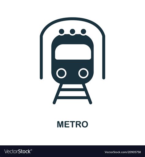 Metro Icon In Flat Style Icon Design Royalty Free Vector