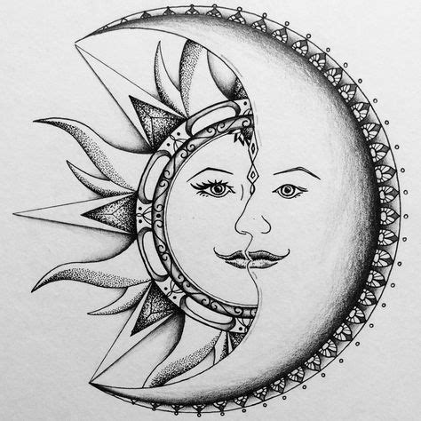 Sun And Moon Mandala Coloring Pages