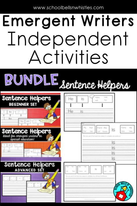 Sentence Writing Bundle For Emergent Writers Special Education In 2021