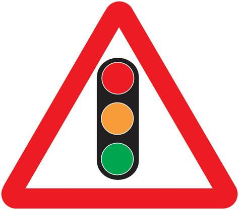Traffic Signals Ahead Symbol Roadcar Park Traffic Sign Seton