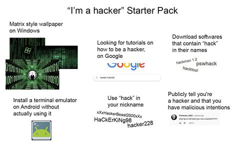 Im A Hacker Starter Pack Rstarterpacks Starter Packs Know