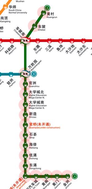 Line 4 Map Guangzhou Metro