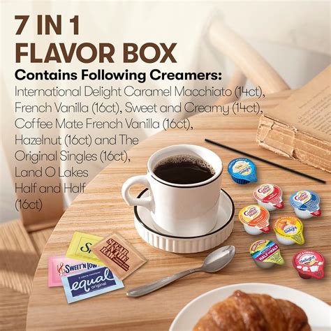 Coffee Creamer Paquete Variado Individual Incluye 108 Ct Crema