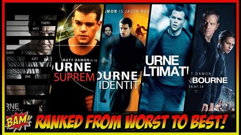 All 5 Bourne Movies Ranked From Worst To Best 2021 Youtube