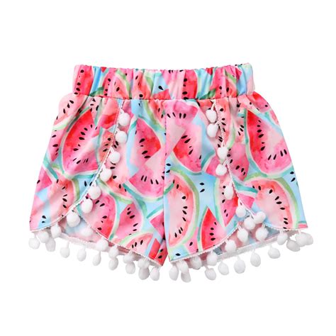 Toddler Baby Girls Summer Lovely Pretty Shorts 0 3y Cotton Watermelon