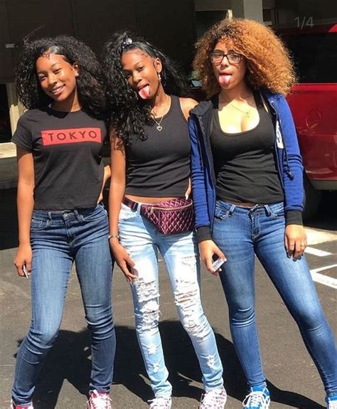 Follow Amournaturals For More 💗🤪 Squad Goals Black Best Friend Outfits Squad Outfits