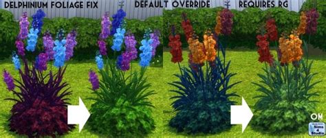 Delphinium Plant Foliage Fix Sims 4 Mods