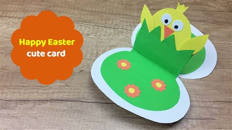 Cute And Easy To Make Easter Card Great Easter Craft For Kids Youtube