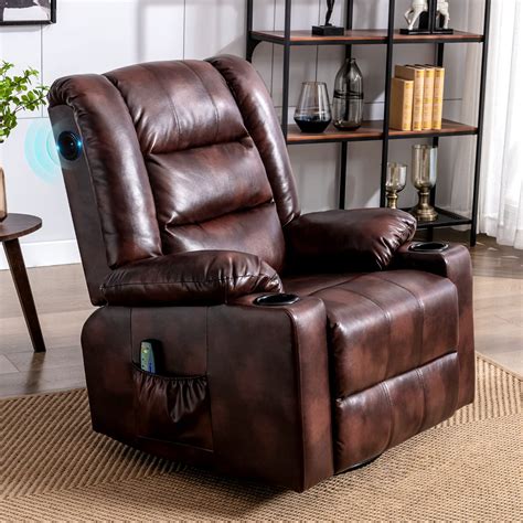 buy comhoma massage recliner chair with speaker pu leather home theater recliner chair with heat