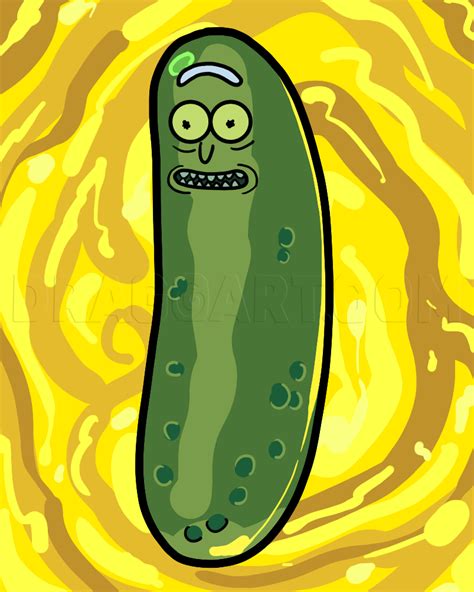Pickle Rick Drawing Step By Step