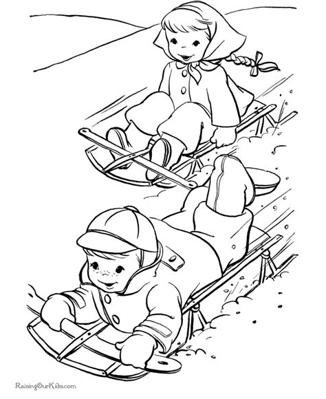 Tape each husky dog onto the wires to make it look like they are pulling the sled. Sledding Coloring Pages - Coloring Home