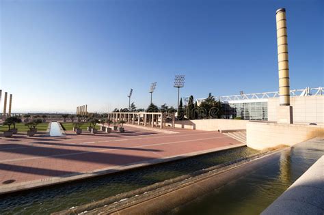 Olympischer Park Barcelonas (Anella Olimpica) Auf Montjuic ...