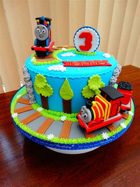 Thomas And James Trains Cake Xmcx Train Cake Birthday Cake Kids Cake